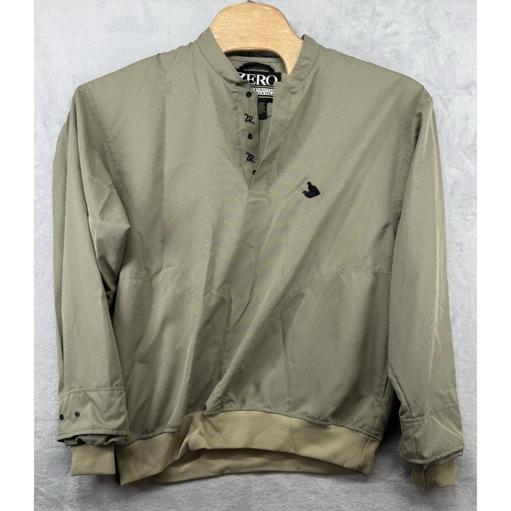 Zero Restriction Quail Hollow CC 1/4 Snap Golf Gold Jacket Vintage USA Men's‎ M